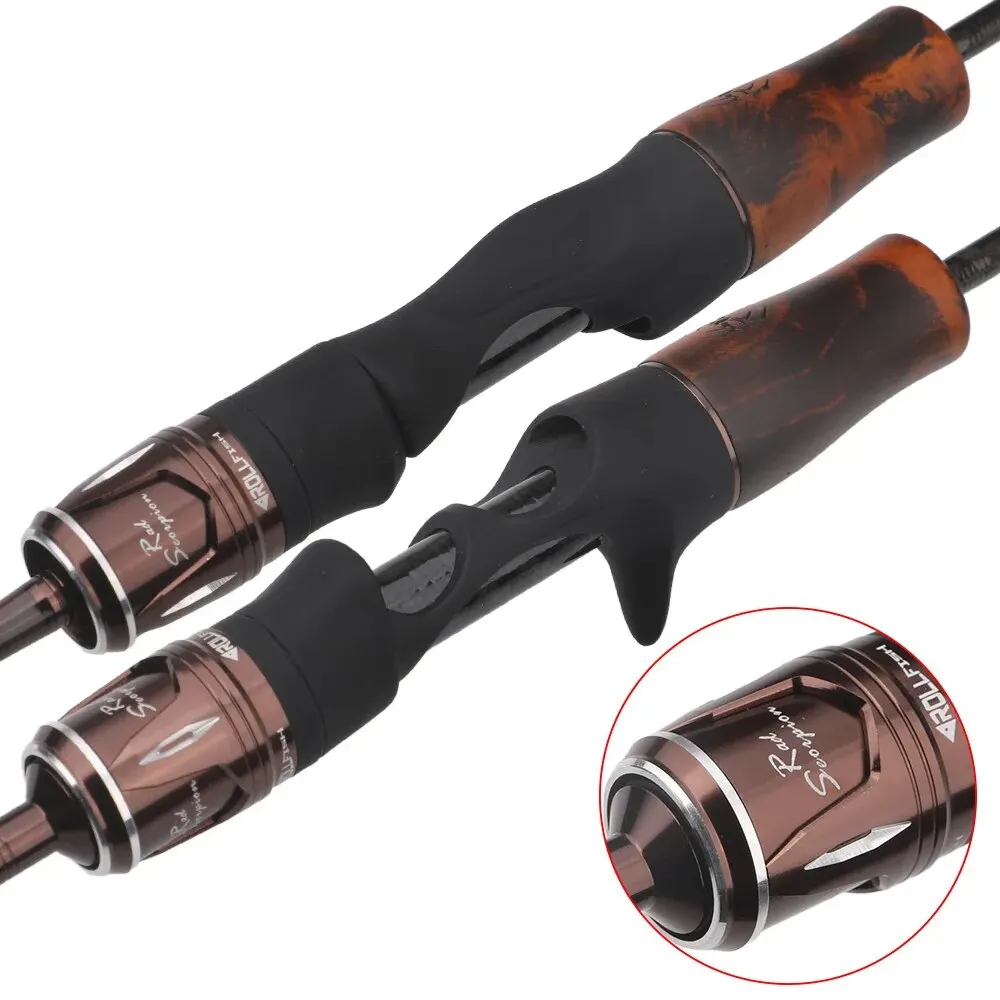 ROLLFISH UL Spinning Casting Trout Fishing Rod Carbon Fiber Super Soft BFS Lure Fishing Rod Lure 1-9g Fast Action 1.38-1.8M view 6