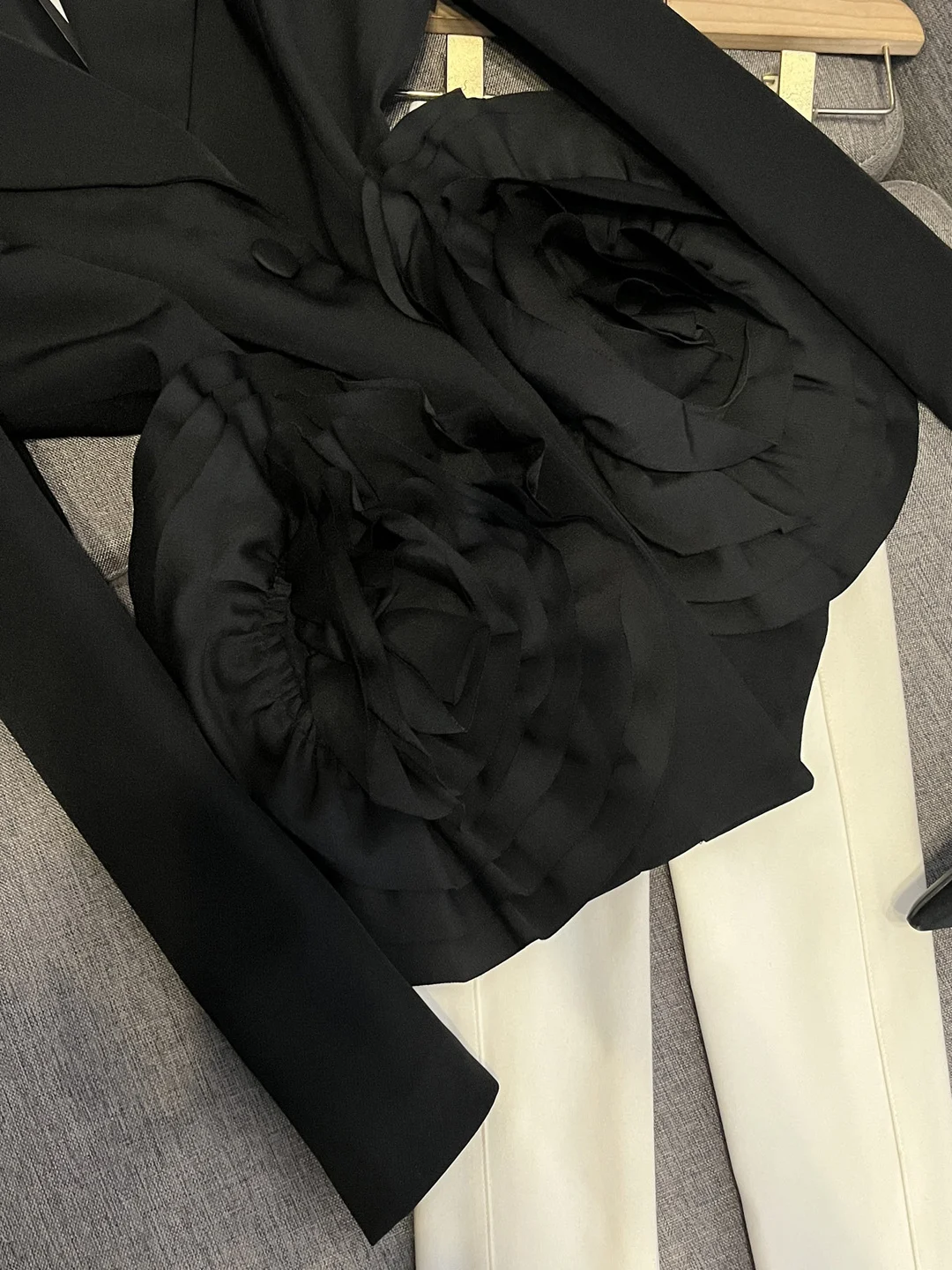 Slim Fit Floral Embroidery Single Button Suit Jaet Women's Busin Wear Long Sve European Sle Faion 2025 Autumn New