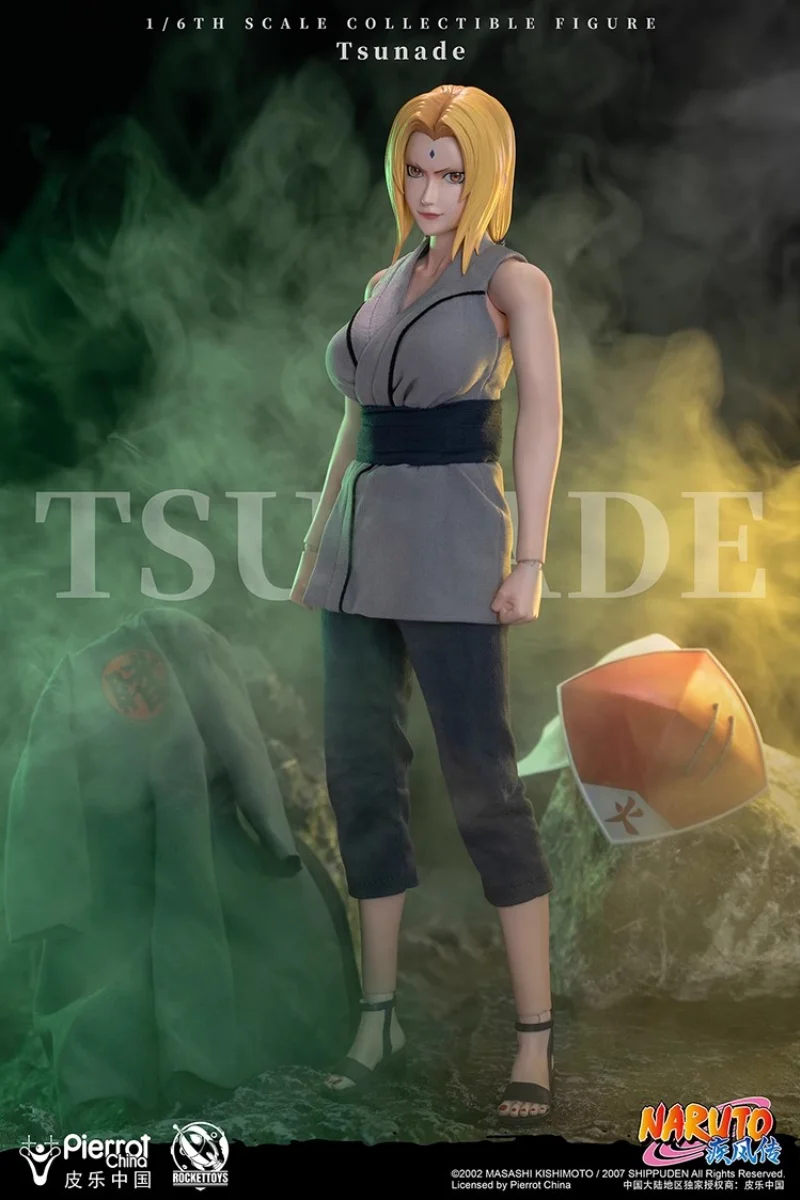 Rockettoys Naruto Tsunade 1/6 skala kolekcjonerska figurka ruchomy wspólny lalka żołnierze Model zestaw garażowy zabawki dla dzieci prezent