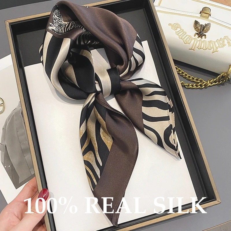 

Fashion 100% Silk Square Scarf Women Female Foualrd Neck Ties for Lady Summer Beach Scarves Shawl Bandana Hijab Pashmina Poncho