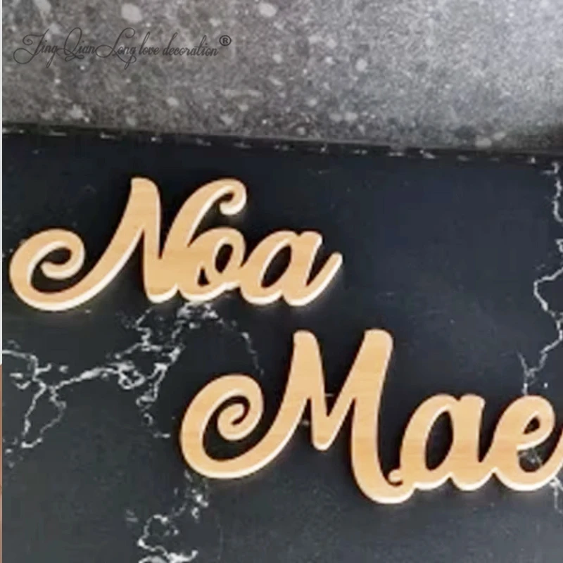 Custom Unfinished Wood Name Sign  word per purchase,Personalized For Your Name Wall Decor