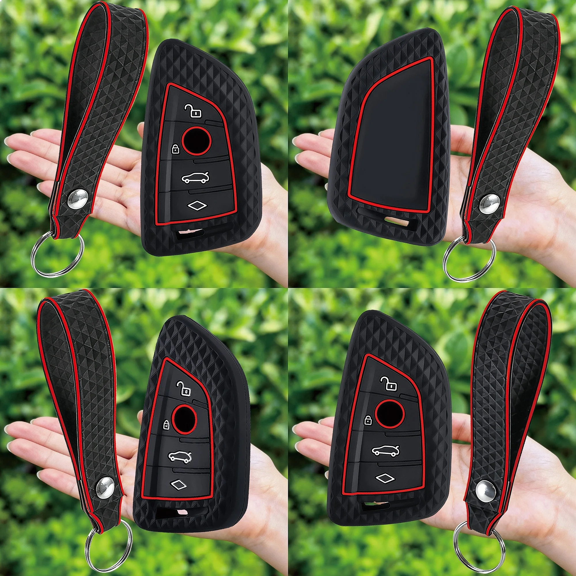 Silicone Car Key Case For BMW 216i F46 X1 X2 X3 X5 X6 GT 2 5 6 7 8 Series M5 Car Key Fob Cover Auto Key Shell Remote Key Cover