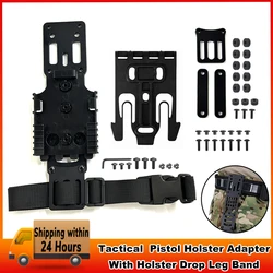 NEW Tactical Metal Modular Pistol Holster Adapter With QLS Platform Holster Drop Leg Band Hunting Airsoft Quick Pull Draw