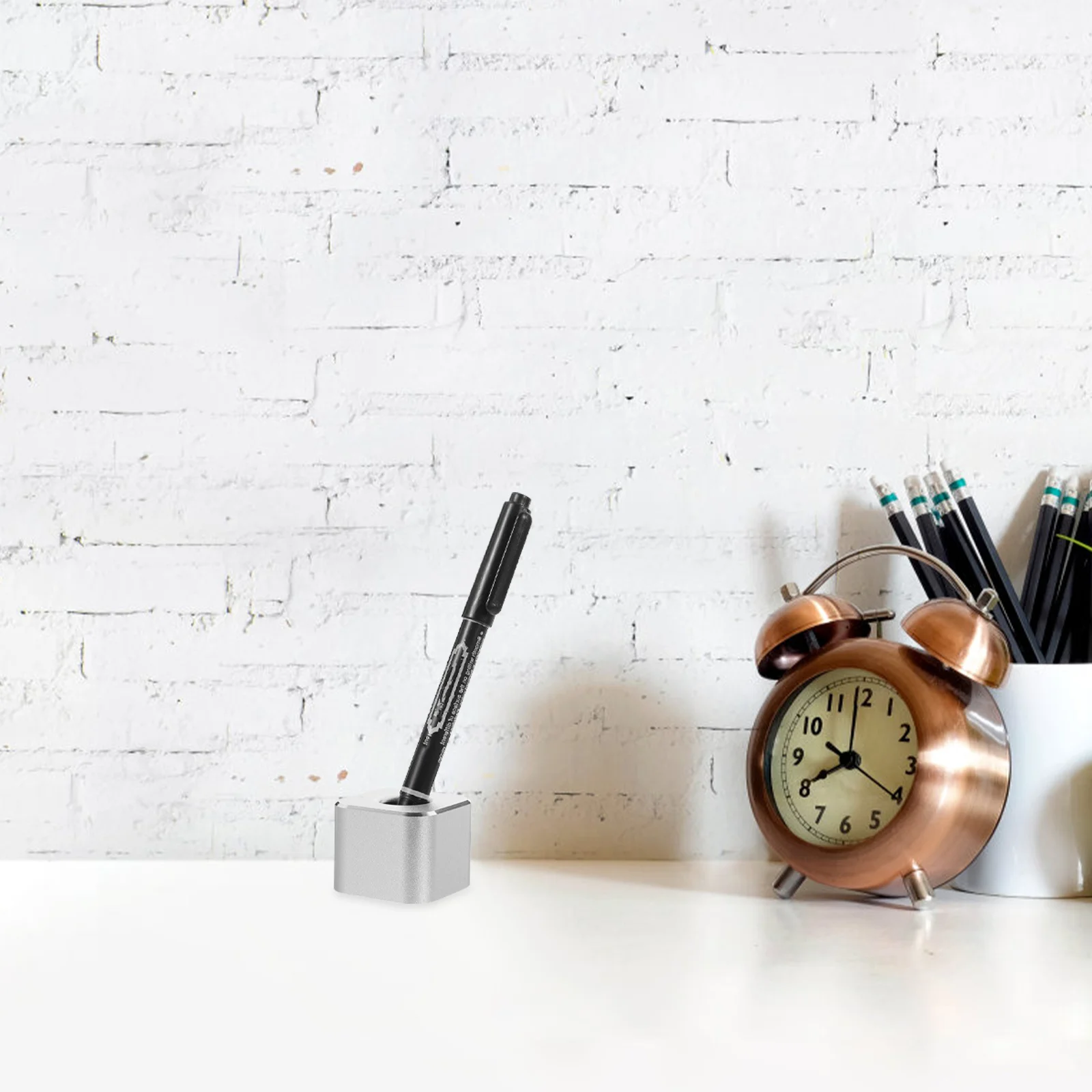 

Cube Holder Metal Single Office Home School Desktop Storage Base Rest Stand For Ink Pens Quill Pen Holder Metal Pen