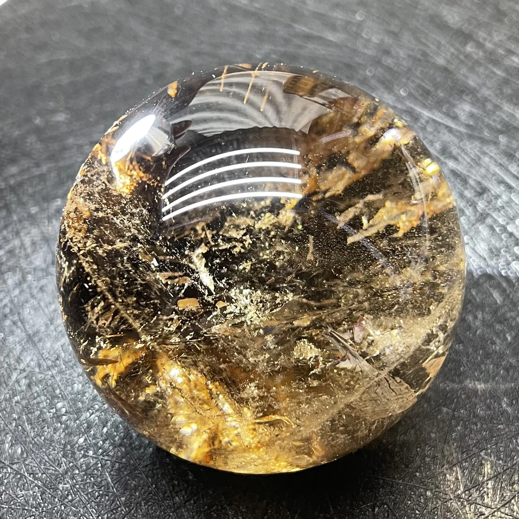 Natural Crystal Ball Green Phantom Sphere Polished Garden Quartz Ball Rock Decoration Healing Gift Brazil