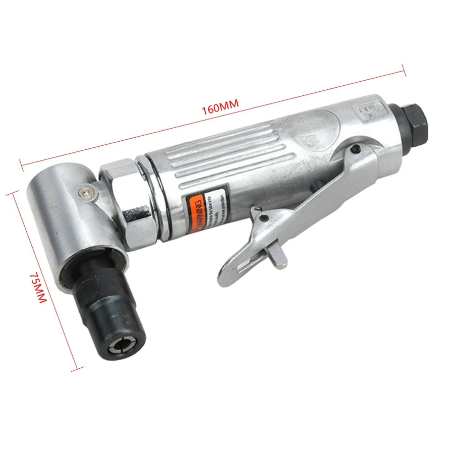 Portable Mini 1/4 Inch Air Die Grinder Pneumatic Polisher 90 Degree Grinder Angle Pneumatic Grinding Polishing Tool