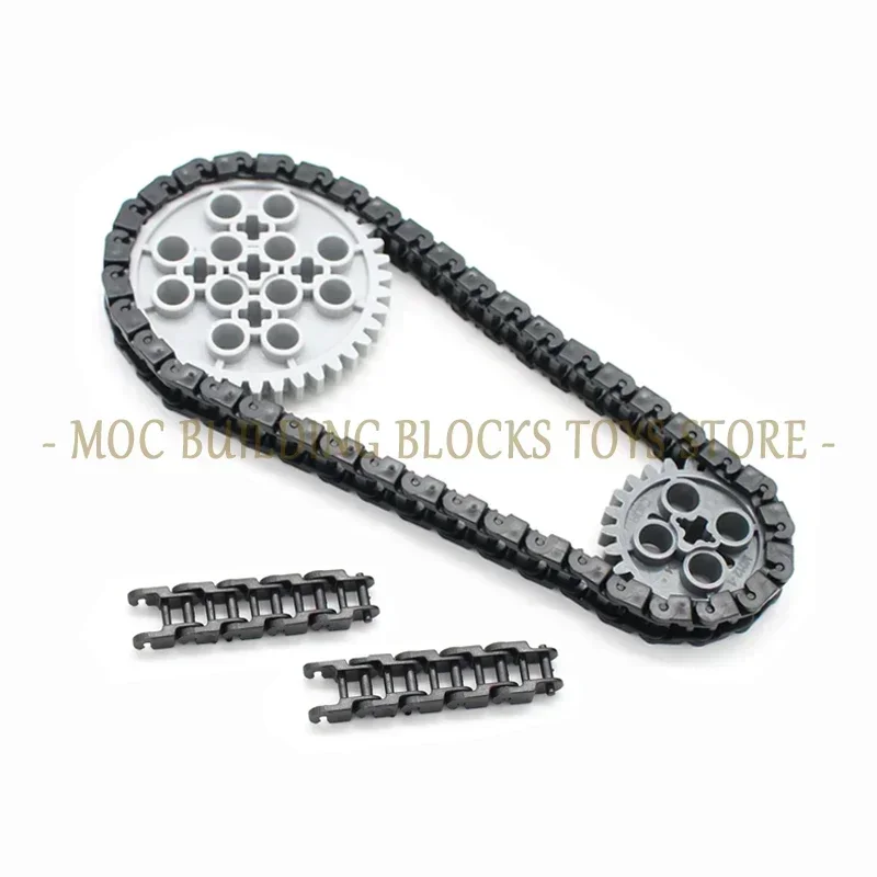 Technology Parts 3711 24375 57518 57519 Building Block Brick Link Tread Sprocket Tanks Tracks Rivets Mechanical Engineering Toys