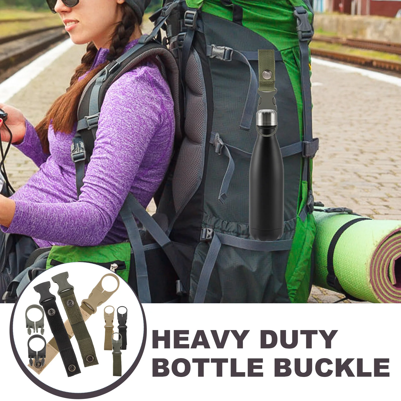 

6pcs Water Bottle Buckle Lightweight Nylon Key Storage Carabiner For Outdoor Camping Gear Portable Bottle Carrier Convenient