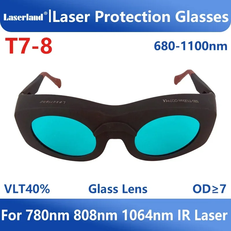 

680nm-1100nm High Optical Density Infrared IR Laser Glass Lens Laser Protection Glasses Safety Goggles T7-8