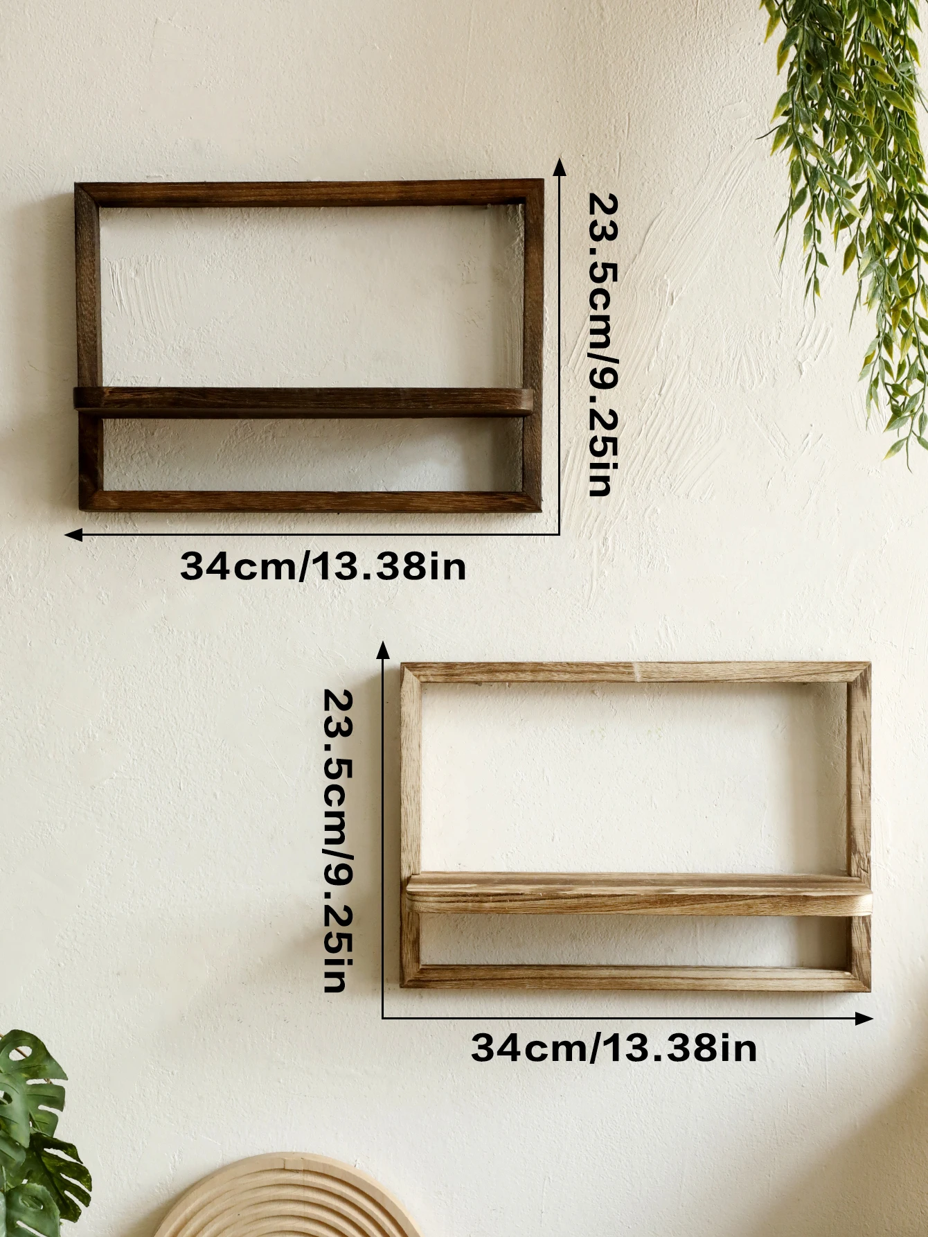 Wooden Display Shelf Floating Shelves Rustic Wood Shelves Wall Storage for Bedroom Kitchen Over Toilet Small Wall Mounted Gifts