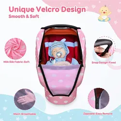 Accessories Breathable Baby Car Seat Cover Lightweight Organic Cotton Canopy Cover Elastic Stroller Cover