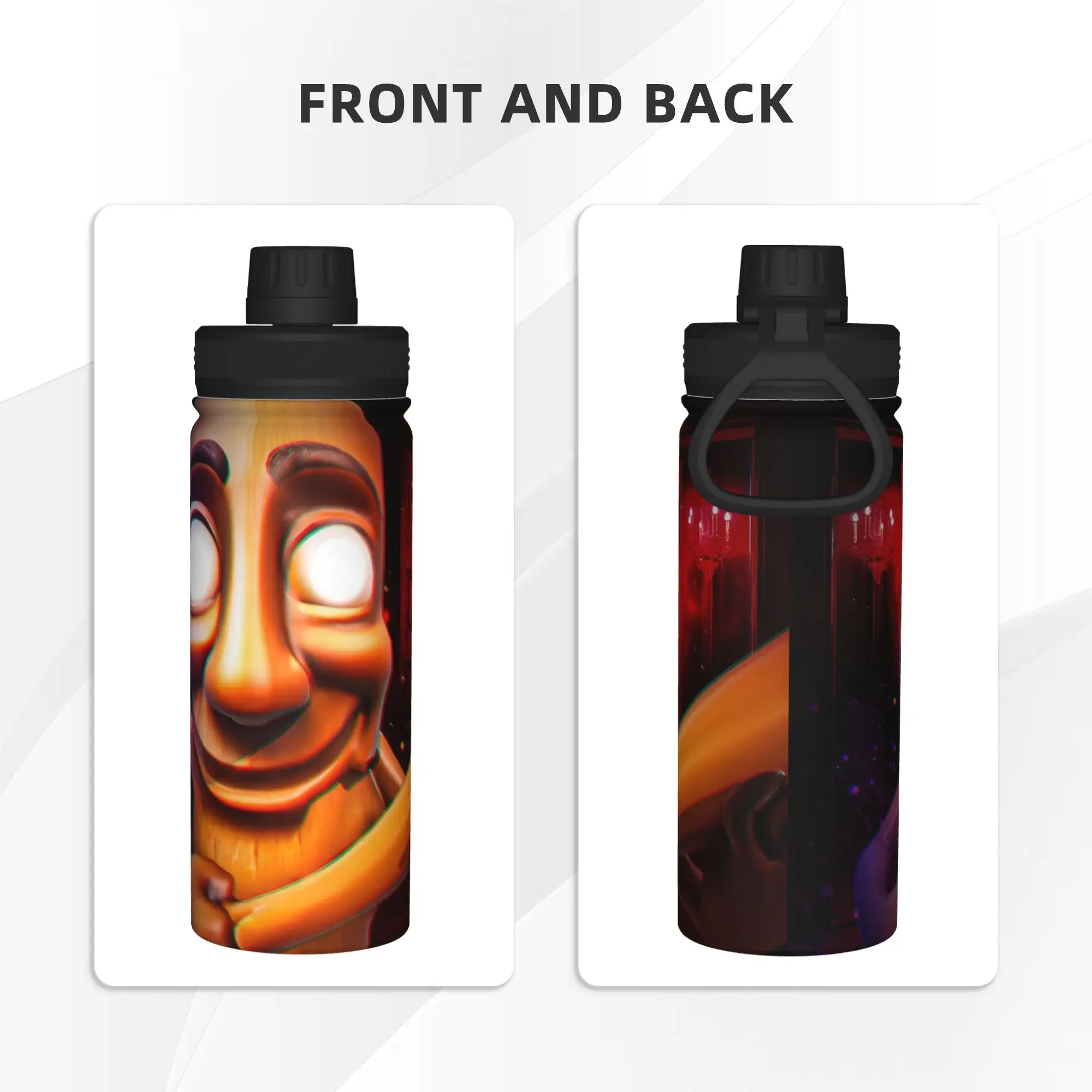 Tung Tung Tung Sahur Italian Brainrots Meme 18OZ Sports Insulated Kettle  Coffee Cups Vacuum Flask Double Wall Mug Water Bottle