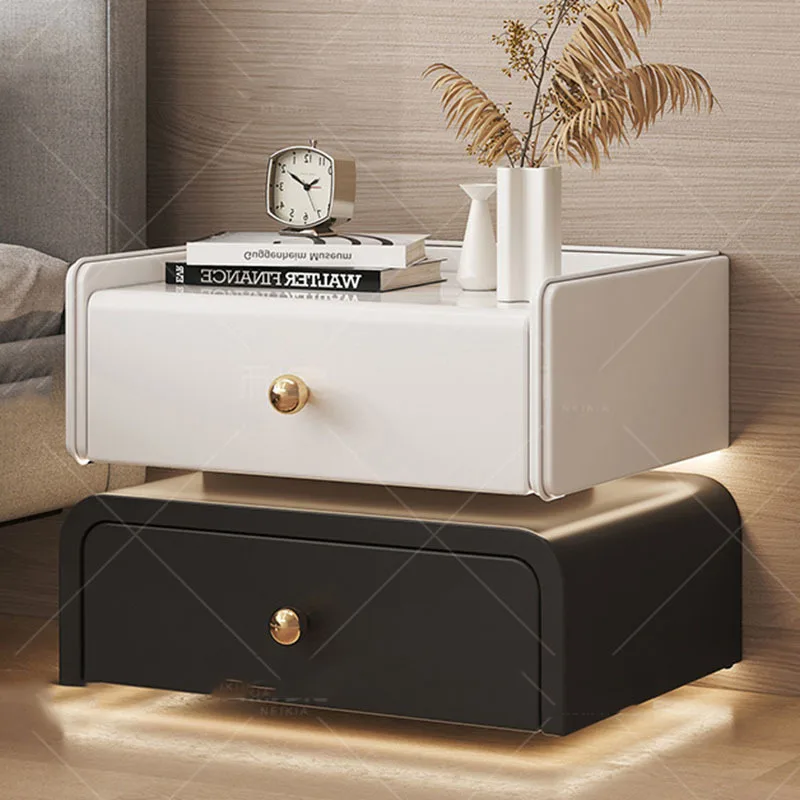 Luxury Nightstand Bedroom Drawers Side Modern Cabinets Square SmartNightstand Drawers Mesilla De Noche Bedroom Furniture