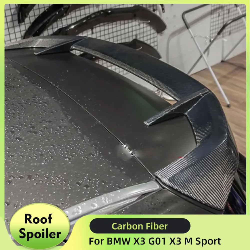 Kohlefaser Auto-Dachspoiler Flügel für BMW X3 G01 X3 M Sport 2018-2023 Auto-Dachspoiler Fensterverkleidung FRP