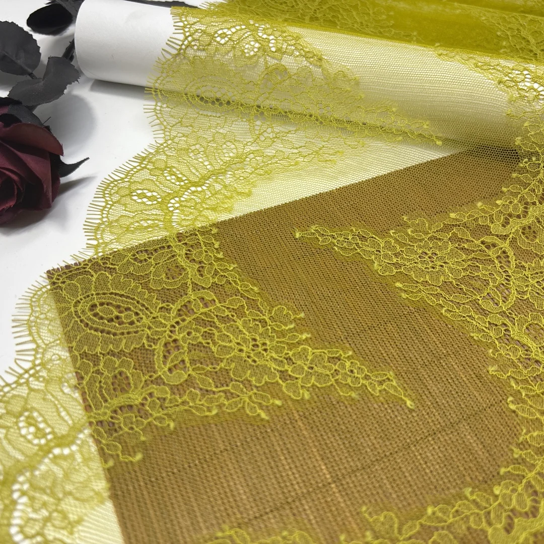 Chantilly Lace Trim Nude Color Eyelash Lace Fabrics DIY Sewing Crafts Vintage French Lace For Clothing Needle Work