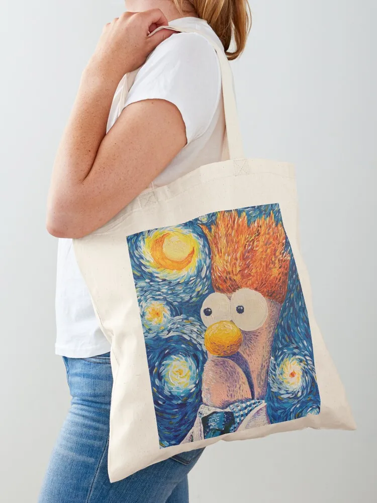 Starry Meep Tote Bag Beach bag custom canvas bag Women's tote Gift