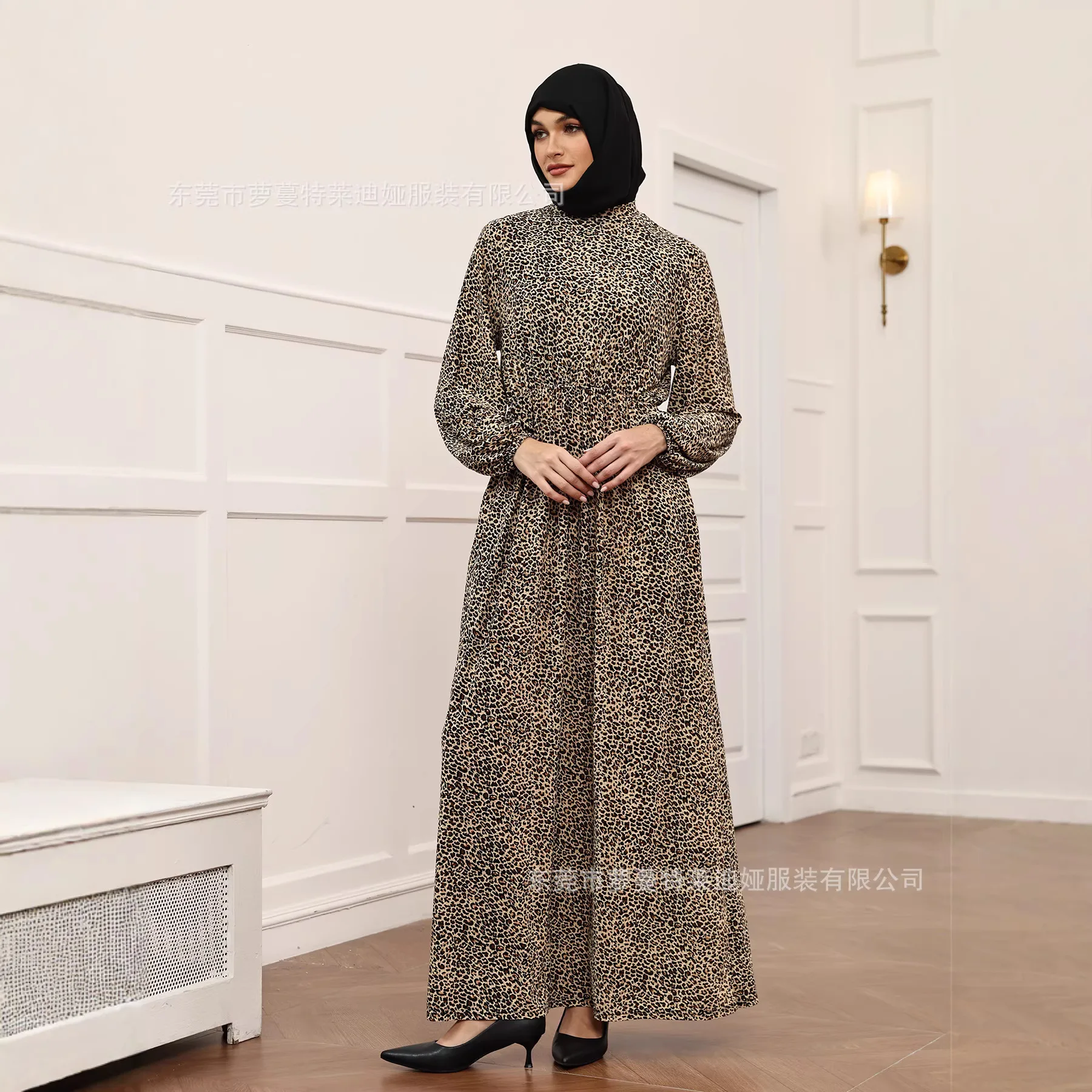 

Eid Dresses Women Abaya Jalabiya Leopard Print Kaftan Ramadan Hijab Muslim Morocco Vestidos Dubai Abayas Islam Arab Long Robe