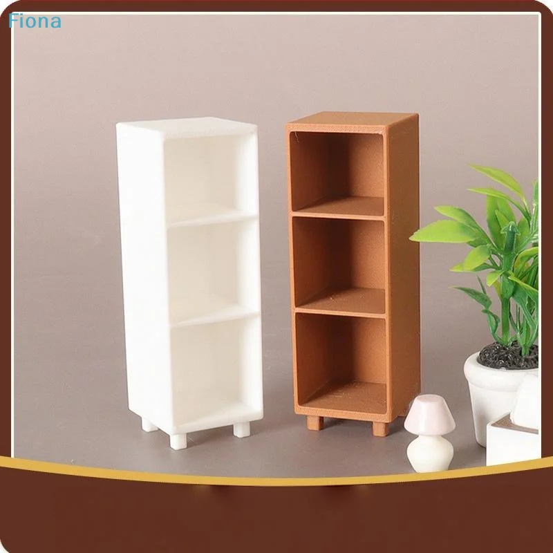 ☭1Pcs 1:12 Dollhouse Miniature Bookshelf Bookcase Model Simulation Storage Cabinet Locker Ornament Furniture Decor Toy