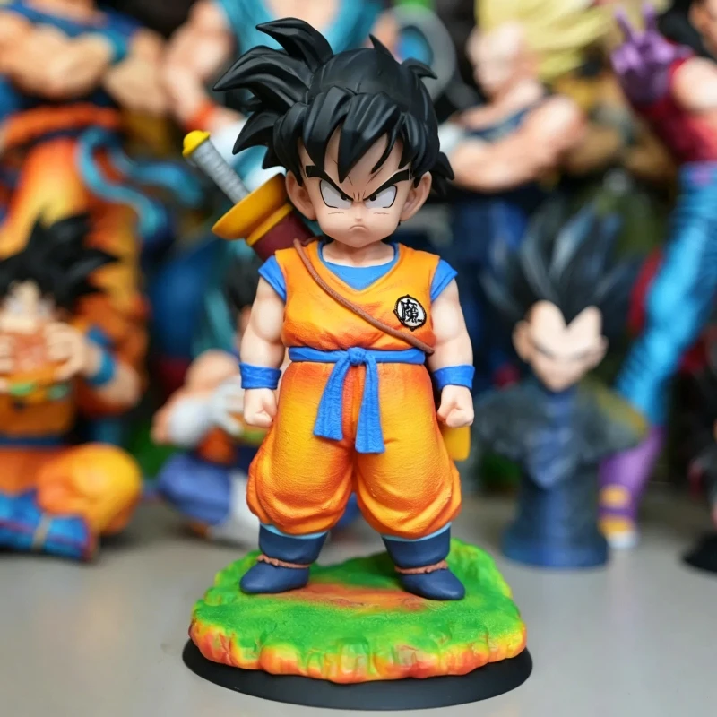 

20cm Dragon Ball Z Kid Gohan Anime Figure Saiyan Saga Gohan Statue With Sword On Back Desktop Ornament Collection Model Toy Gift