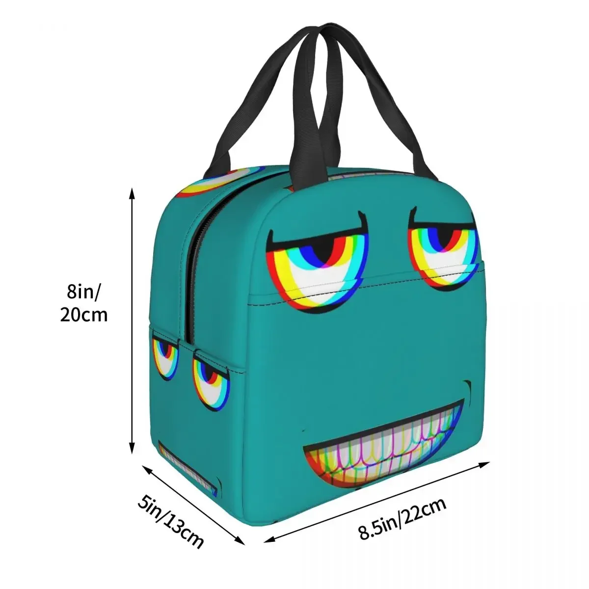 Aphex Twin Parody Trippy Face Essential Insulated Lunch Bag Waterproof Picnic Bags Thermal Lunch Tote for Woman Work Kids School