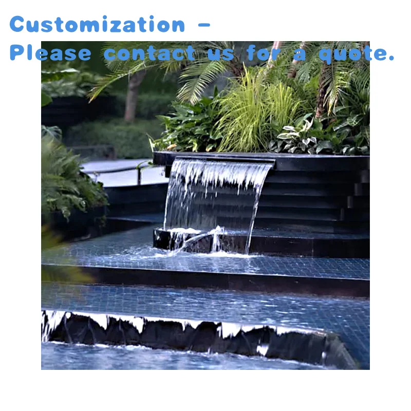 

custom.Best Selling Garden Wall Decorative Stainless Steel Waterfall Curtain Fountain