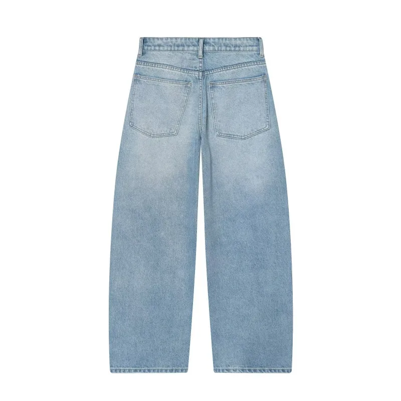 The Classic Mid-waist Loose Bucket-shaped Jeans of The New  Fashion Women's Collection with Casual Versatile Autumn Bestsellers.