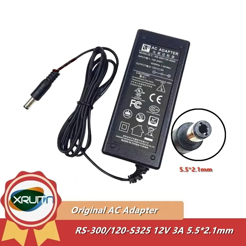 

Оригинальный JINHUASHENG 12 В 3A RS-300/120-S336 120-S325 адаптер переменного тока зарядное устройство блок питания 5,5*2,1 мм оригинал