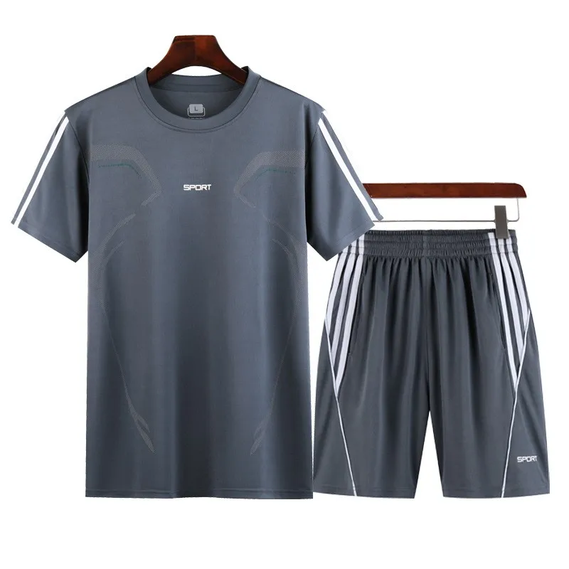 

Новые мужские быстросохнущие шорты с короткими рукавами больших размеров, мужская футболка для отдыха, спорта, бега, фитнеса, шорты Joker для подростков M-5XL