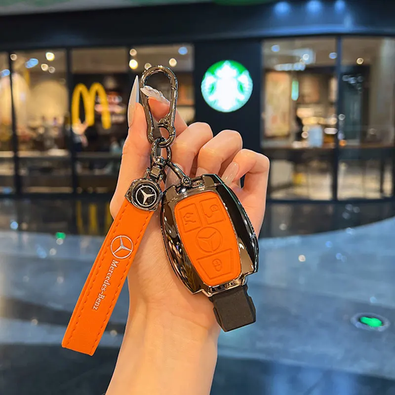 

Car Key Case Shell Cover Fob For Mercedes Benz CLA GLA GLC GLK W176 W463 W251 A B C E S Class W204 W211 Accessories