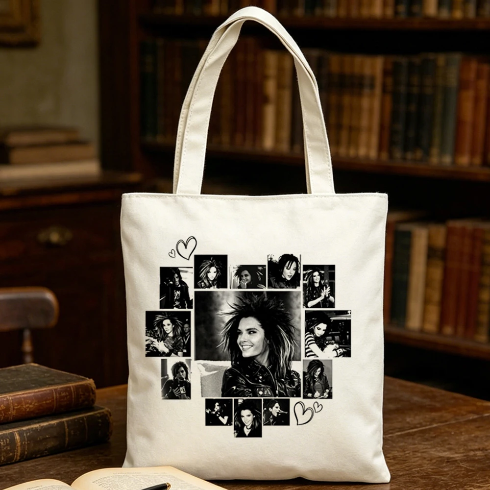 Tokio Hotel tote bag canvas  einkaufstasche grocery y2k personnalisable woman