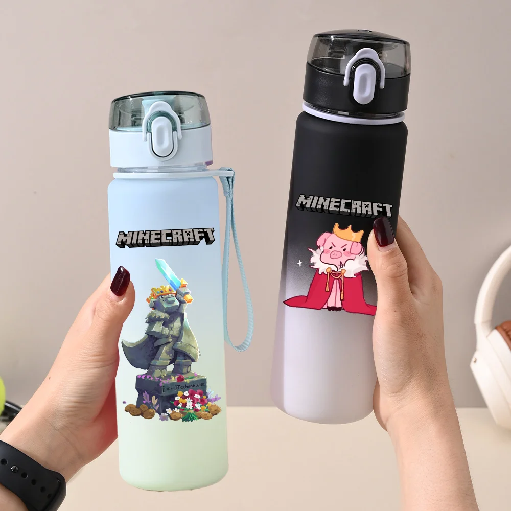 Minecraft Technoblade Never Dies Alexandre DreamSMP PIG+++ MC Cartoon Gradient Water Cup Large Capacity Outdoor Portable Gift