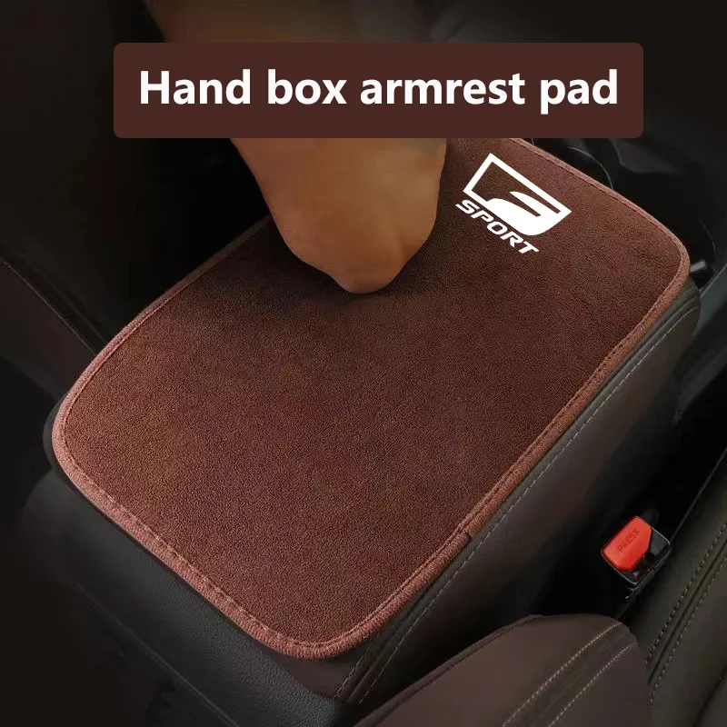 Suede Leather Armrest Mat Arm Rest Protection Cushion Auto Armrests Storage Box Cover Pad For Lexus SPORT F LFA ISF GSF RCF F ct