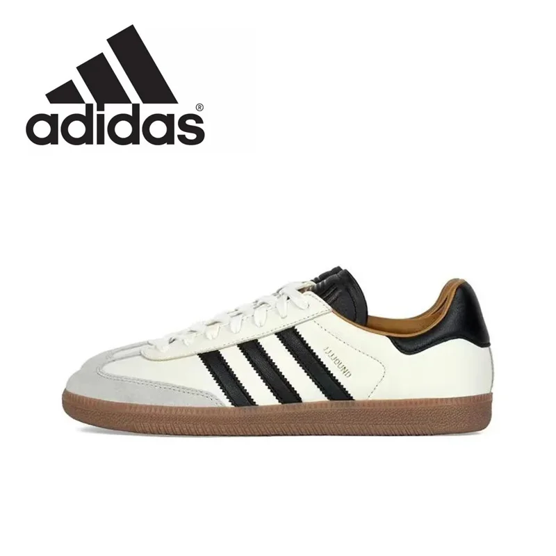 Adidas Samba OG JJJJound White Vegan Clover Men\'s and Women\'s Shoes Classic Retro Lightweight German Training Shoes