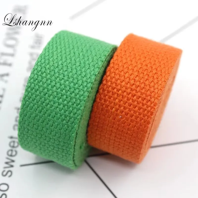 New 10 Yards 25 / 30mm Width Canvas Ribbon Polyester Cotton Webbing Strap Sewing Bag Belt Accessories Outdoor Backpack Bag Parts