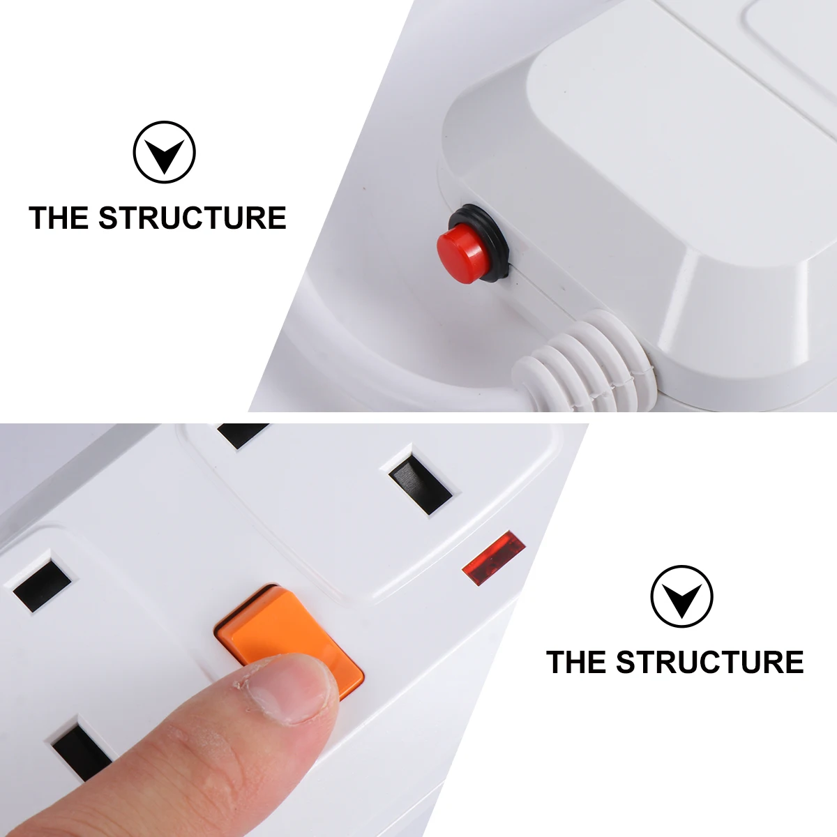 

1pc Overload Strip Usb Charging Socket Durable Board Outlets Socket Protector Extension Cord For