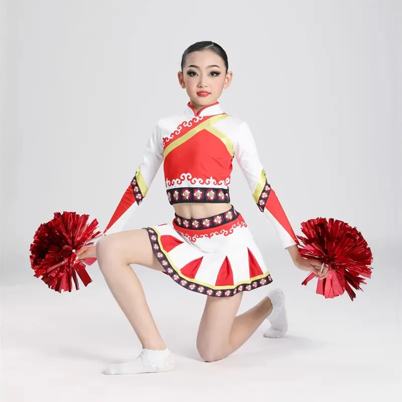 

Children's Latin dance campus cheerleading performance costume boys and girls aerobics performance group costume