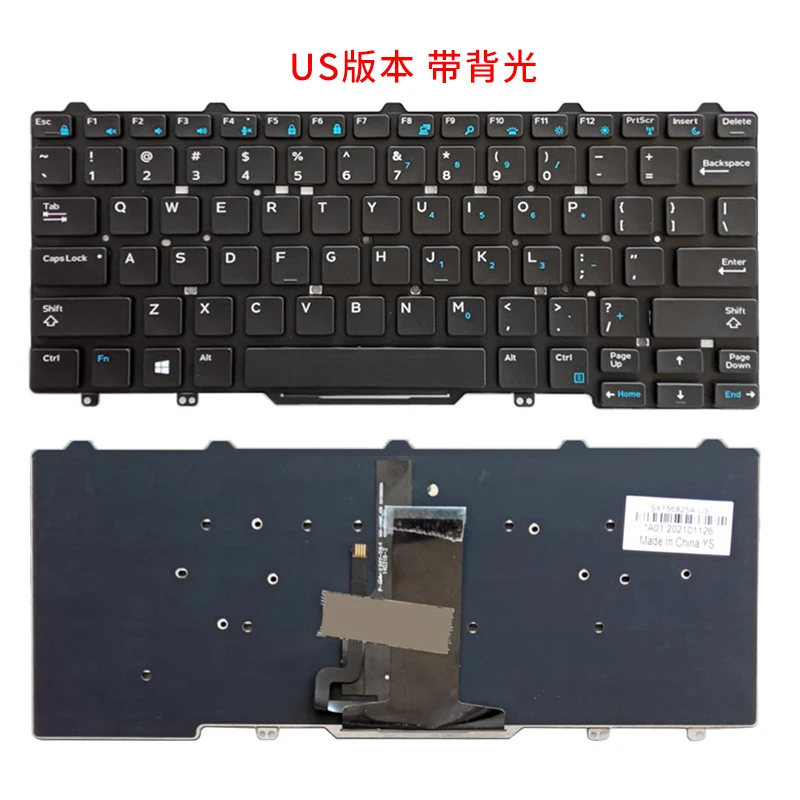 US/RU/UK NEW keyboard For DELL Latitde 3340 3350 5490 E3340 7350 E5450 E7450/E5470 E7250 3150 3160 3165 E7470 Latitude 7490 5480