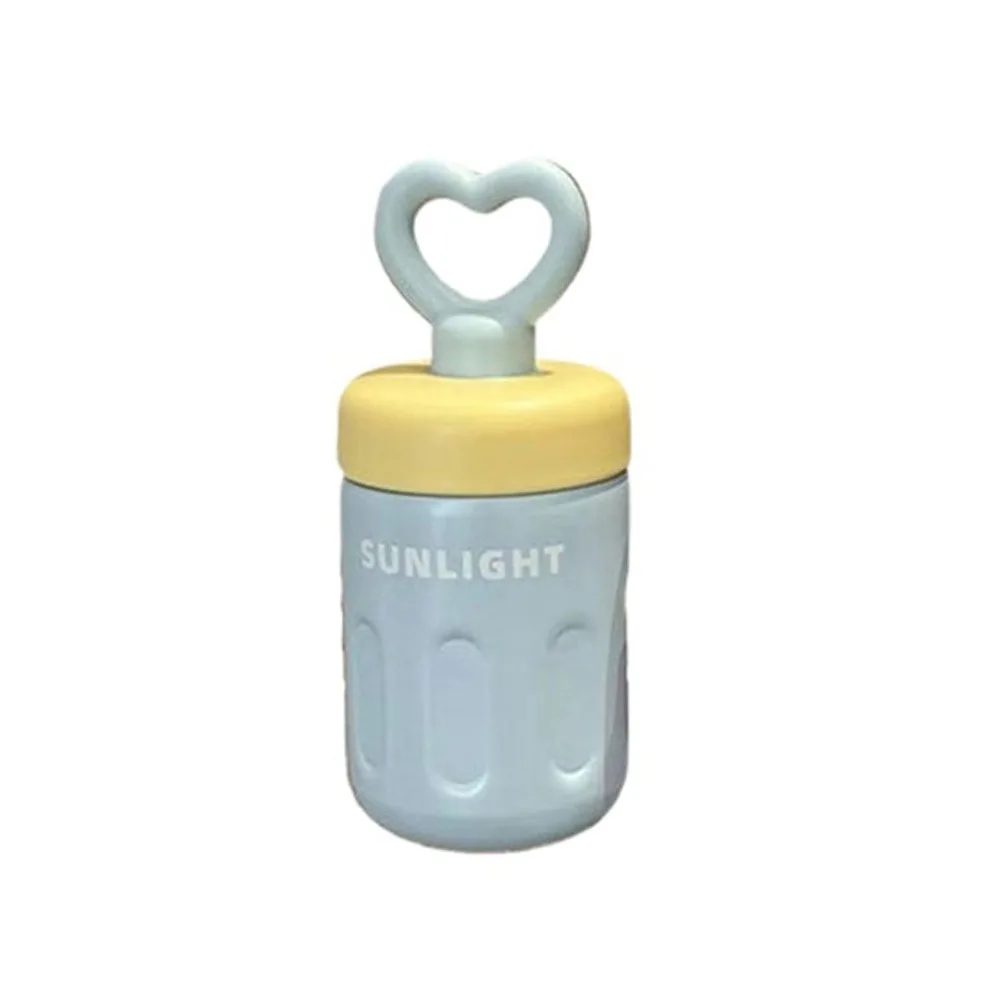 

Convenient 500ml Thermos Cup Keep Warm Keep Ice Stainless Steel Love Handle Straw Cup Sealed Leak-proof Insulated Bottle Cup Car