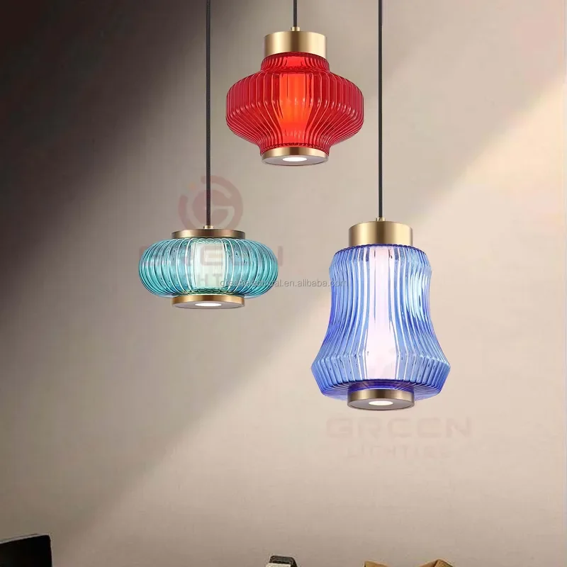 Modern Nordic Glass Acrylic LED Chandelier Warm White Medium Size Pendant Light for Bar Living Room Home Decoration Lighting
