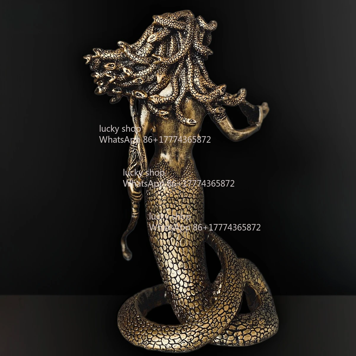 Medusa Fantasy Decorative Ornament Living Room Study Creative Character Statue Handicraft European Home Jewelry Gift