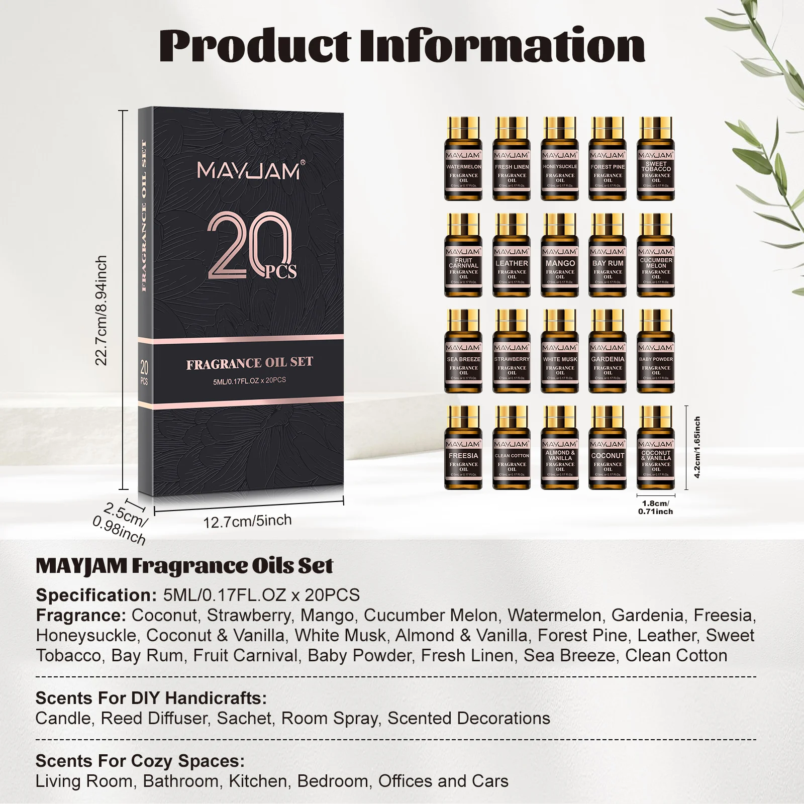 MAYJAM Fragrance Oils Set 20 B - Perfume Fragrance Powder recension och pris