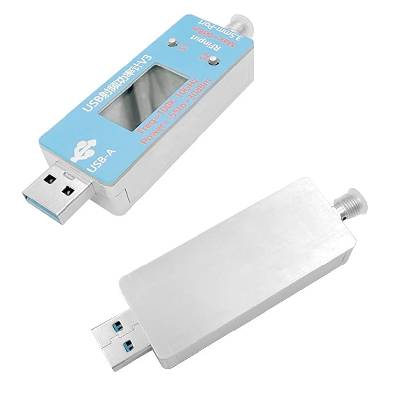 

USB RF Power Meter V3 100K to 10GHZ -55~ + 30dBm 2025 Aluminum Alloy