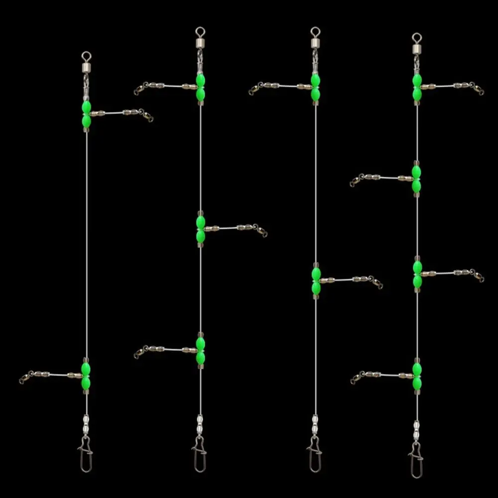 5pcs 2024 Fishing Leader Fishing Leader Line Snaps Swivels Pipe Balance Bracket Night Glow Fishing Tackles Connecting strut