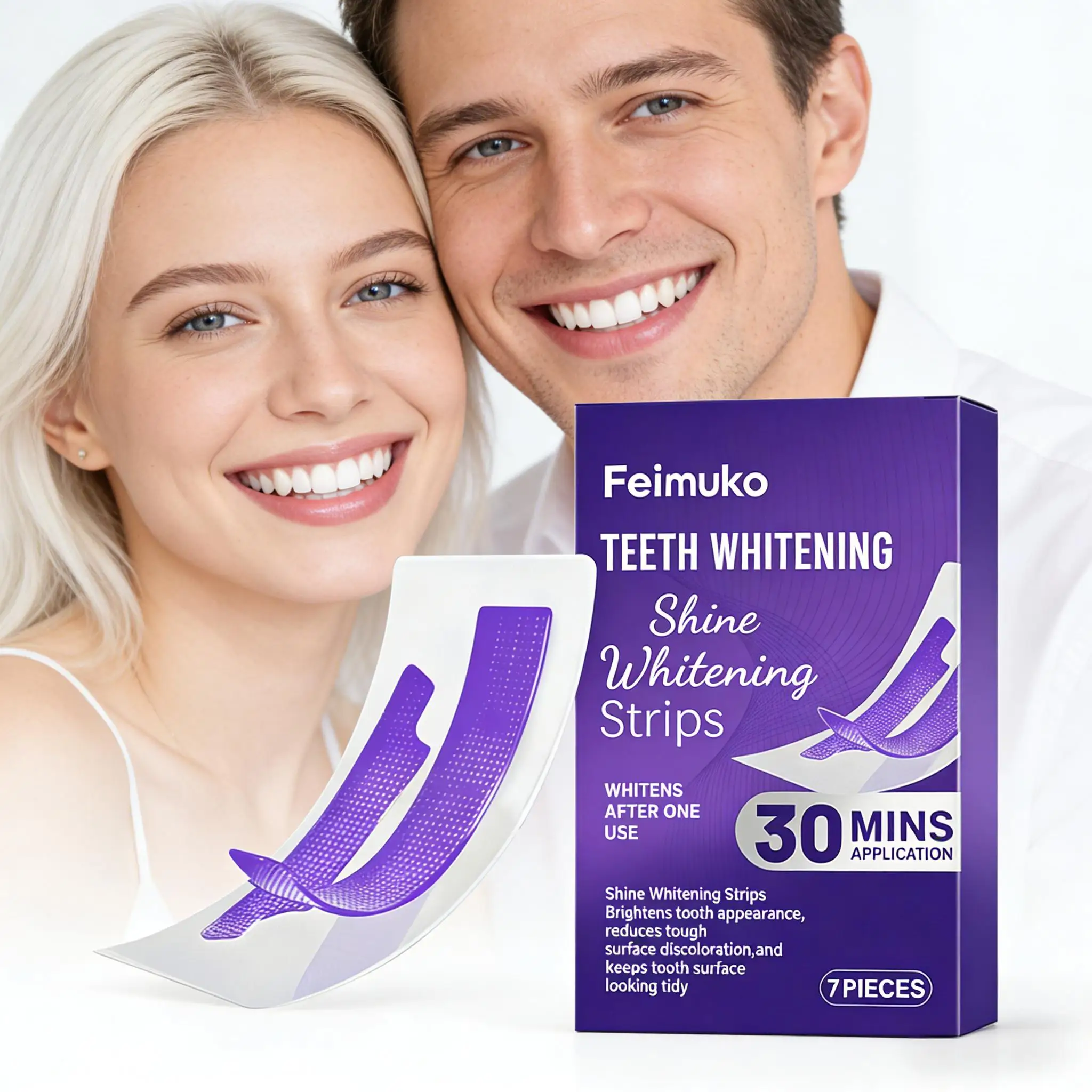 Teeth Whitening Strip Reduce Sensitivity Enamel Remove Plaque Stains Professional Tooth Brighten Painless Bleaching Dental Care