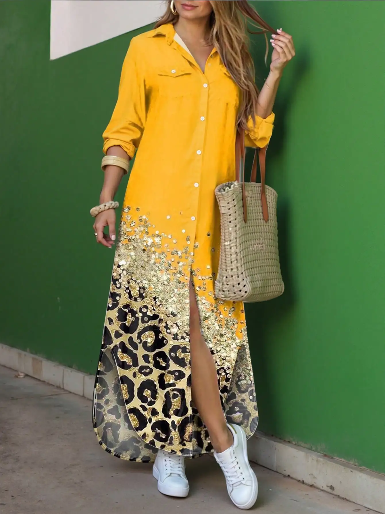 قميص نسائي غير رسمي فستان مطبوع عليه زهور موضة عتيقة فضفاضة نصف كم فساتين 2025 لربيع وصيف عطلة الشاطئ فستان بوهو طويل