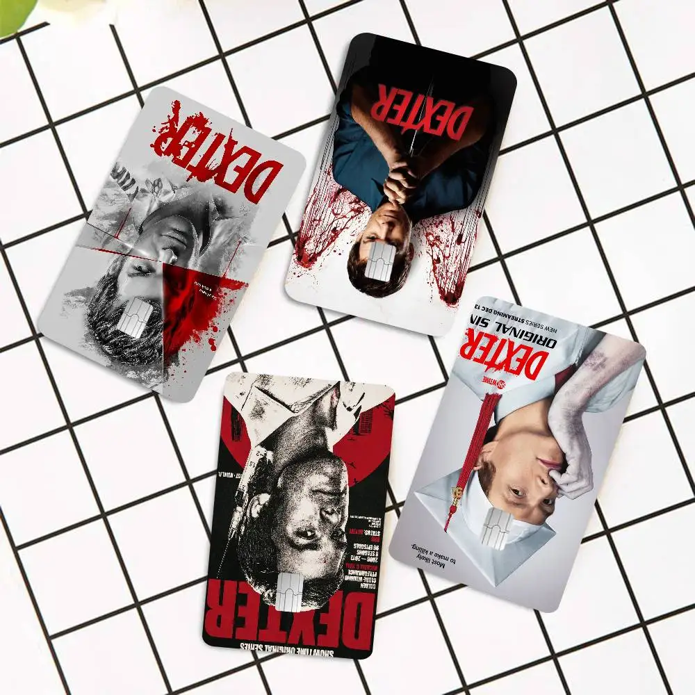 Dexter Morgan Character Fashion Matte Gold Silver Black Matte Film Skin Sticker Tape for Bank Credit Debit Card