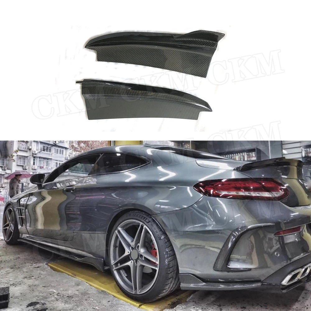 

Carbon Fiber Rear Bumper Lip Splitters Aprons Flaps for Mercedes Benz C Class W205 C205 C63 2015 - 2019 CupWings Car Styling