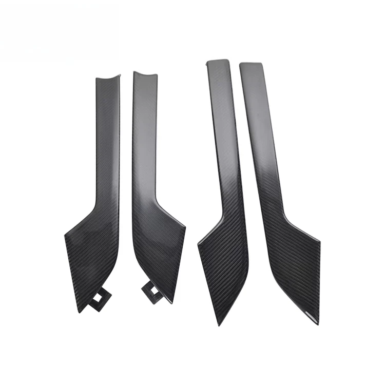 استبدال كامل 7 قطعة اكسسوارات السيارات الداخلية السيارات ألياف الكربون الحقيقية الزخارف الداخلية ل A4 S4 A5 S5 RS5 Sportback #6