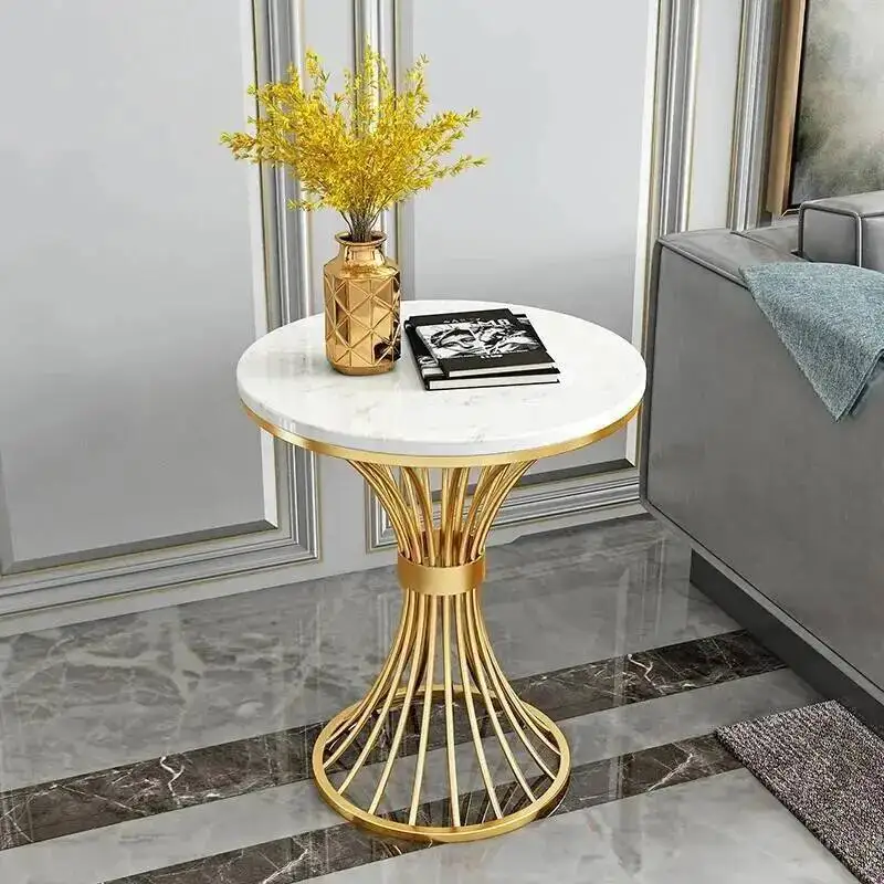 

Iron Design Luxury Nordic Side Table Metal Korea Round Small Side Table Black Gold Mesa De Centro De Sala Loft Decor Interior