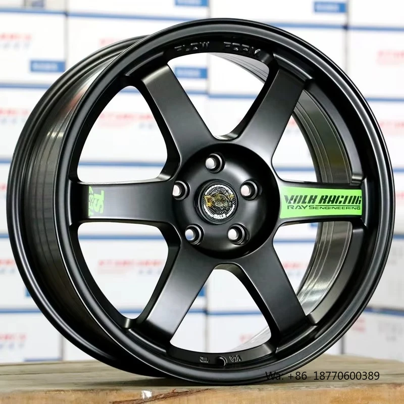 Rines Deportivos Forjados en Gris Plateado Doble Spell 2025 TE37 para Autos de Pasajeros, Rines de Aleación para Rays Volk Racing